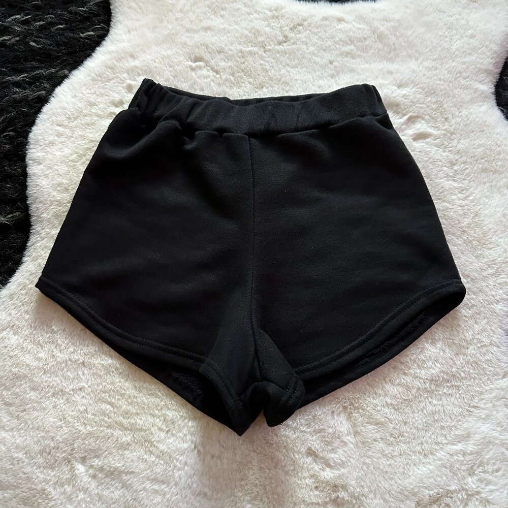 Nasty Gal Black High-Waist Dolphin Cut Sweat Shorts